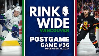 RINK WIDE POST-GAME: Vancouver Canucks at Calgary Flames | Game 36 - Dec. 31, 2024