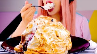 ASMR SOFT CRUNCHY EATING SOUNDS (Bombe Alaska Flambé)