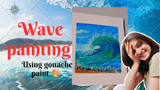 Big wave 🌊 painting ✨🎨 using gouache #gouache #wavepainting @Sakshi_artRoom55