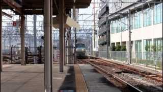 2012.10.27.東海道線EF66-114号機牽引上り貨物列車尼崎駅通過