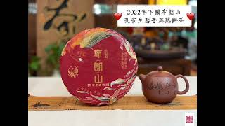 【普洱熟茶介紹】2022年下關沱茶公司【布朗山】【七星孔雀生態餅茶】(金印系列)普洱熟餅茶(400克)