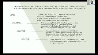 Moving Target Detection Using CA, SO and GO CFAR detectors in Nonhomogeneous Environment