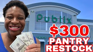 SHOP WITH PEACH 🍑 AT PUBLIX 🛒 $300 PANTRY RESTOCK FOR FAMILY OF 8 👨🏾👩🏾🧑🏾👦🏾🧒🏾👧🏽👶🏾👶🏾