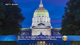 Pa. Sen. Jim Brewster Not Sworn In As State Senate Dissolves Into Chaos Over Contested Election