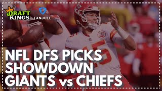NFL DFS Picks for the Monday Night Showdown Giants vs Chiefs: FanDuel & DraftKings Lineup Advice