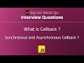 Callback | Synchronous and Asynchronous | JavaScript Interview Question | Code Malayalam