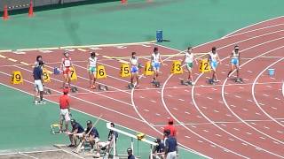 第４１回関東中学校陸上競技大会　２年女子１００ｍ　決勝