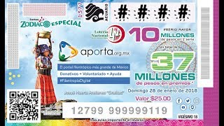 Sorteo Zodiaco No.1377 del Domingo 28 de Enero de 2018. \