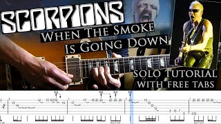 Scorpions - When The Smoke Is Going Down guitar solo lesson  (with tablatures and backing tracks)