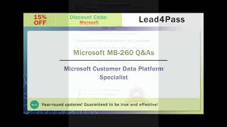 [Nov 2022] Latest update Lead4Pass MB-260 dumps actual exam questions and answers