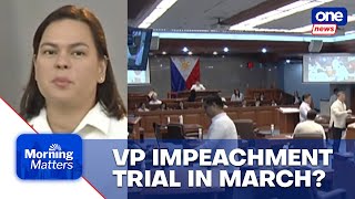 Pimentel wants impeachment trial to start by March | Morning Matters