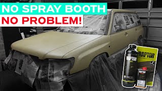 ROLLER PAINTING an entire car - Raptor Coating at home! (DIY)