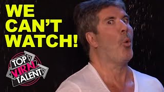 TOO CLOSE TOO SCARY!! When SIMON COWELL RISKED HIS LIFE In BRITAINS GOT TALENT Auditions!