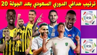 ترتيب هدافي الدوري السعودي بعد الجولة 20⚽️ترتيب هدافين دوري روشن السعودي 2024