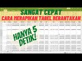 Sangat Cepat Cara Merapikan Tabel Excel dengan sekali Klik