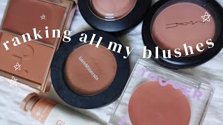 ranking all my blushes (2022) // my most and least favorite blushes i own