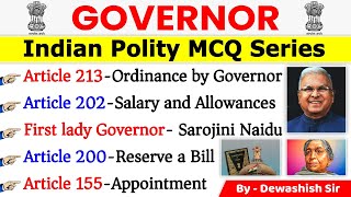 Governor MCQ | Polity MCQ Series | State Government MCQ | Polity Gk | Dewashish