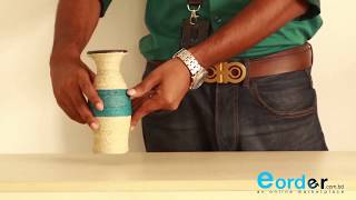 Jute Crafted Flower Vase | Home Decoration Piece | Handicrafts of Bangladesh | Product Showcase