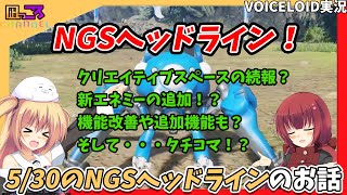 【PSO2NGS】『5/30のNGSヘッドライン！！！』のお話【VOICEROID実況】