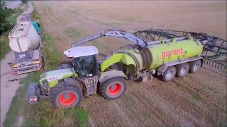 Claas Xerion \u0026 kotte garant  ..Gülle/Gärsubstrat ausbringen!   [inkl. Luftaufnahmen]