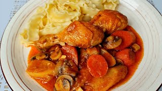 Chicken burgundy stew