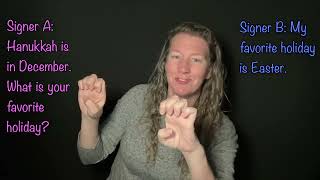 American Sign Language 1B Unit 2 Lab