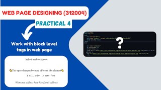 WPD Practical 4 Web Page Designing 312004 with Exercise K Scheme MSBTE