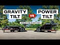 Gravity Tilt vs Power Tilt Trailer | It's not what you think! G8X vs T8X Tilt Trailer Comparison