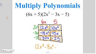 Algebra Concepts 7-7: Multiplying Polynomials