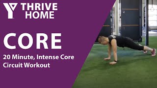 YThrive CORE 5: A 20 Minute Intense Core Circuit Workout, Body Weight Only