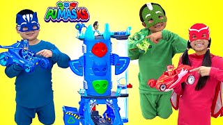 Wendy Lyndon & Eric Play Kids Superhero Dress Up Adventure with Kids Toys | PJ Masks IRL