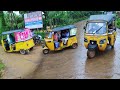 Share Auto Rikshaw :  Diversion Mud Roads Auto Driving | Passenger Auto | Auto Videos