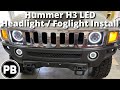 Hummer H3 Headlight / Foglight Install Timelapse