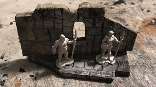 Building Modular Ruins For Dungeons \u0026 Dragons, Frostgrave, 10 minute craft Made form VEA Foam