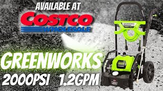 Greenworks Electric Pressure washer at COSTCO   2000 PSI ELectric Pressure Washer Review and Testing