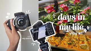 days in my life 🎧💫 unboxing sony zve10 + accessories, 4k vlog camera, study with me, coffee !!