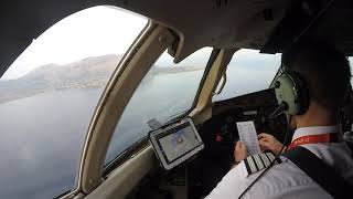 ATR 72 Palermo PUNTA RAISI Landing - PILOT VIEW