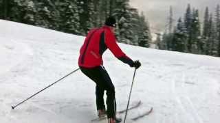 Improve your wedge christie on cross country skis