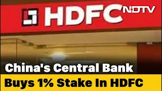 People's Bank Of China Acquires 1% Stake In HDFC