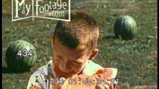 1950s Boy Eats 'Seedless' Watermelon