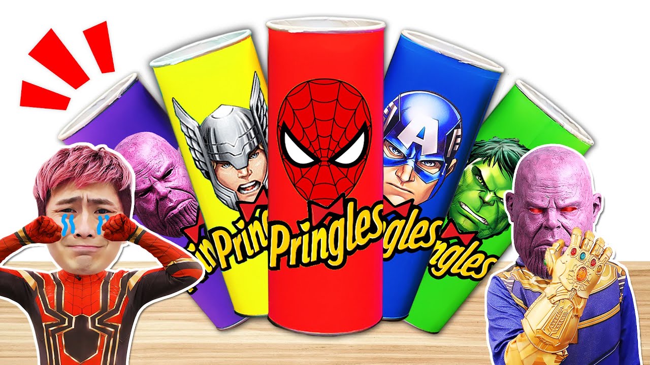 Making Pringles With Superheros Dance 프링글스를 열었더니 히어로가 나왔어요 Youtube