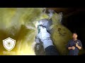 Removing yellow jacket nest from attic: spraying the outside would not have worked