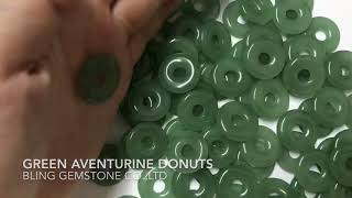 Gemstone donuts(crystal quartz,green aventurine,rose quartz,sodalite)