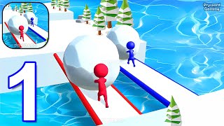 Snow Race 3D: Ice Bridge Run - Gameplay Walkthrough Part 1 Stickman Snow Run Race - Android Gameplay