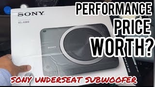 SONY under seat subwoofer XS-AW8 true reviews performance and price is it worth buying? installation