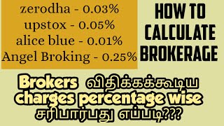 How To Calculate Brokerage Manually  Explain in Tamil | Brokerage Calculate | Intraday Charges