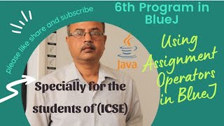 Assignment Operator in blueJ (JAVA) 😊😊🌺🌺