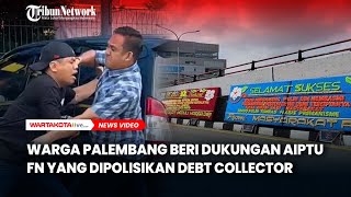 Warga Palembang Kirim Karangan Bunga Dukung Aiptu FN yang Dipolisikan Debt Collector