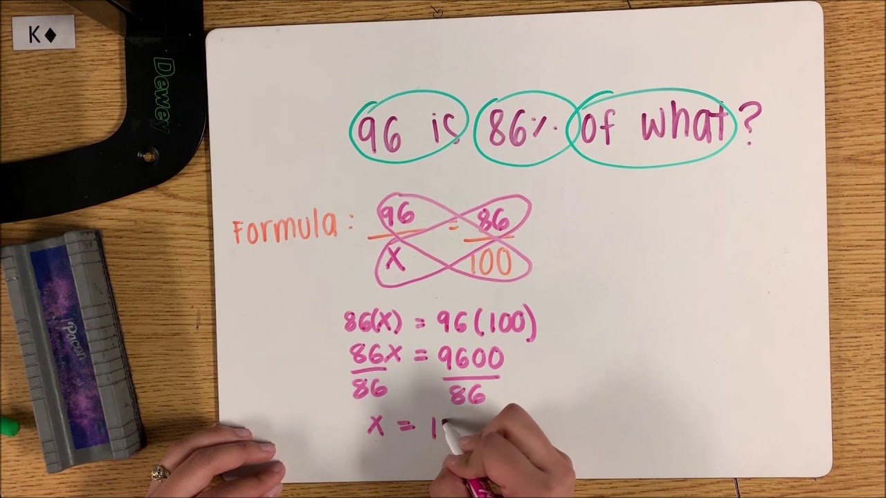 Algebra #56F: Solving Percentage Word Problems - YouTube