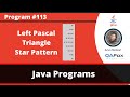 Java program to print left pascal triangle star pattern